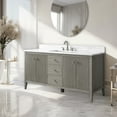 thumbnail image 2 of Vanity Art 60" Bathroom Vanity with Sink, Freestanding Storage Cabinet with Engineered Marble Top, Flip Down Tray, Drawer, and Shelve, 2 of 6