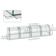 thumbnail image 3 of Outsunny Portable Tunneled Greenhouse with 4 Zippered Doors, PVC Cover, 3 of 10