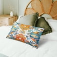 thumbnail image 6 of Boho Pillow Covers 12"x20" Set of 2 Carpet Orange Blue Vintage Throw Pillow Case Soft Rectangle Decorative Pillowcases for Home Decor Sofa Car Living Room, 6 of 6