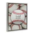 thumbnail image 4 of Stupell Industries Baseball Memories Phrase Sports Painting Gray Floater Framed Canvas Art Print Wall Art, 17 x 21, 4 of 10