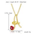 thumbnail image 2 of Jusqu'à 65% de Réduction sur les Colliers SMihono pour Femmes, Collier Lettre Rose avec Strass, Pendentif Rétro en Anglais, 2 of 2