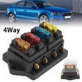 thumbnail image 2 of 4-Way Blade Fuse Box - 12V/32V 4-Circuit Fuse Block with Cover for Automotive Boat Marine(LED Indicator), 2 of 10
