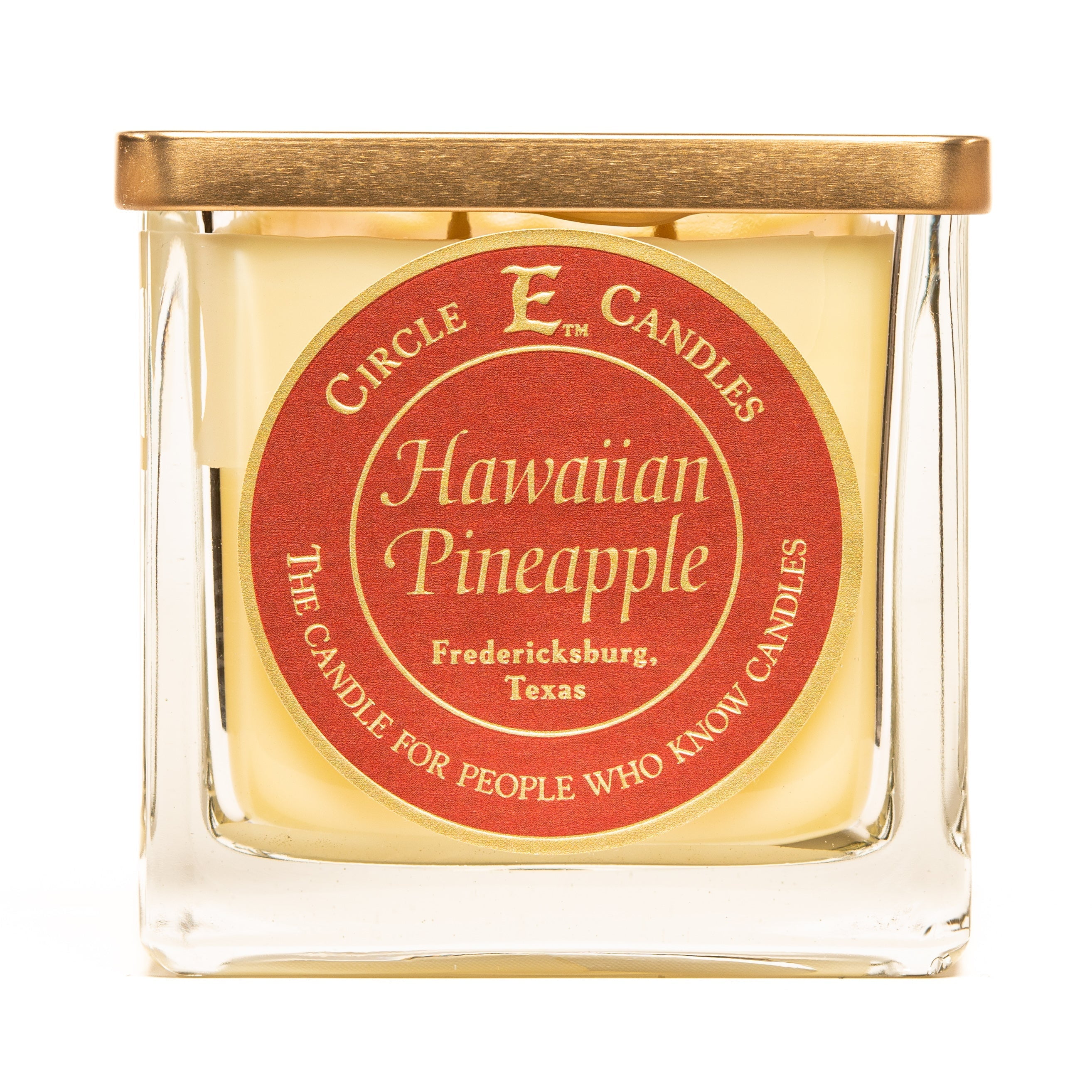Circle E Candles, Hawaiian Pineapple Scent, Large Size Jar Candle, 43oz