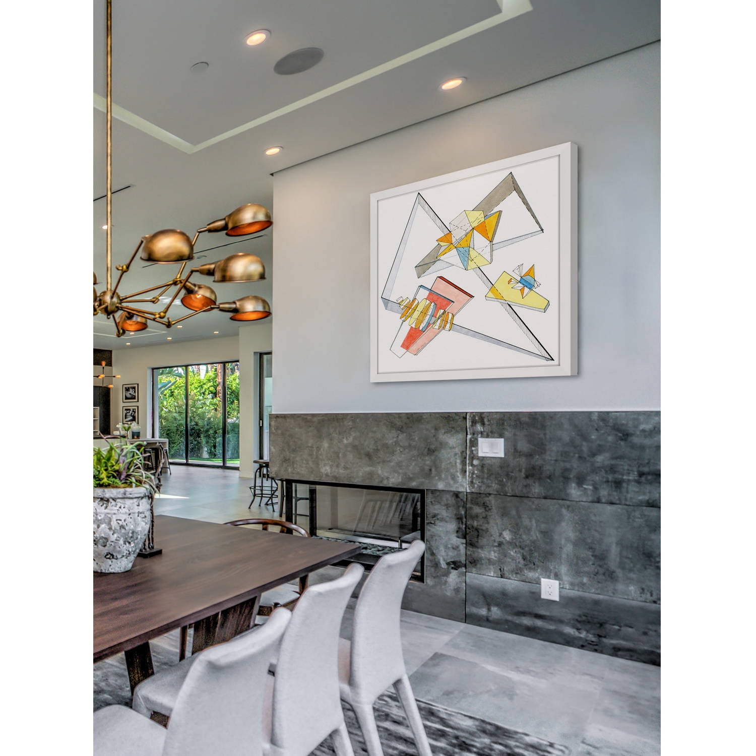 "Triangle Entrapment" Framed Painting Print