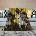 thumbnail image 2 of COMIO  Donkeys Blanket Cute Animals Blanket Soft Fuzzy Plush Throw Blankets for Couch Bed, 2 of 6