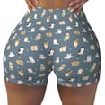 thumbnail image 2 of Fuzoiu Cute Cats And Dogs Print Women's Workout Shorts,Workout Biker Shorts Women,Exercise Fitness Shorts,Scrunch Short, Athletic Shorts for Gym Yoga Running Sport Active-Medium, 2 of 8