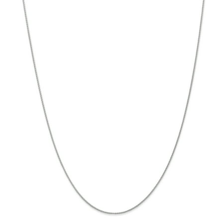 18k White Gold Wheat Chain 14k White Gold 1mm Parisian Link Wheat Chain Necklace 18 Inch Pendant Charm Spiga Gifts For Women For Her ()