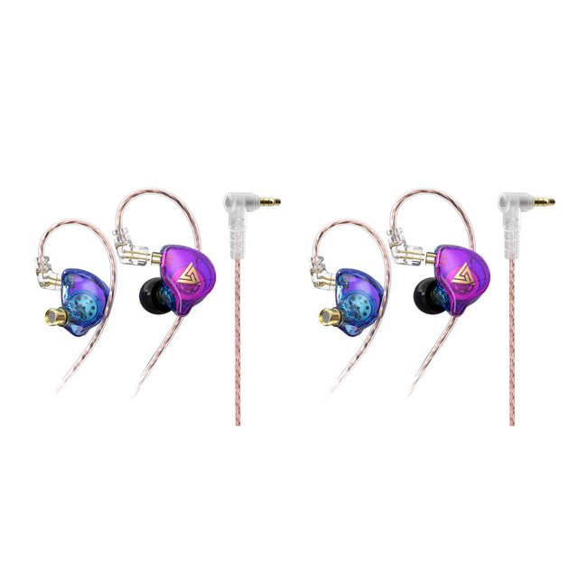 Tholdsy Auriculares AK6 PLUS con cable, auriculares HiFi desmontables, auriculares deportivos portátiles para Fitness con auriculares coloridos sin colorido sin micrófono 2piezas