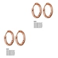 thumbnail image 2 of Jumpingount Pendientes de aro de plata para mujer Tecnología de galvanoplastia Durabilidad brillante Anillos de moda Accesorios de joyería oro oro rosa 2.5*8mm 2Conjunto, 2 of 6