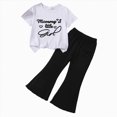 thumbnail image 4 of Girls Summer 2-Piece Outfit Set Bow-Embellished Short-Sleeve Top + Flared Pants 5-6 Years, 4 of 4