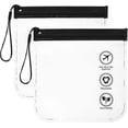 thumbnail image 1 of Clear Travel Toiletry Bag - 2pcs 20 X 20cm Airport Security Liquids Bags,1 Litre Meet The Criteria, 100% Waterproof And Leakproof, 1 of 3