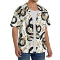 thumbnail image 4 of Honeii 's Snake for men's short-sleeved button-up collared shirt featuring a pocket, perfect for beach vacations, and travel adventures., 4 of 5