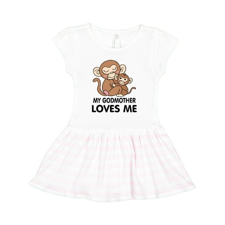 

Inktastic My Godmother Loves Me Gift Toddler Girl Dress