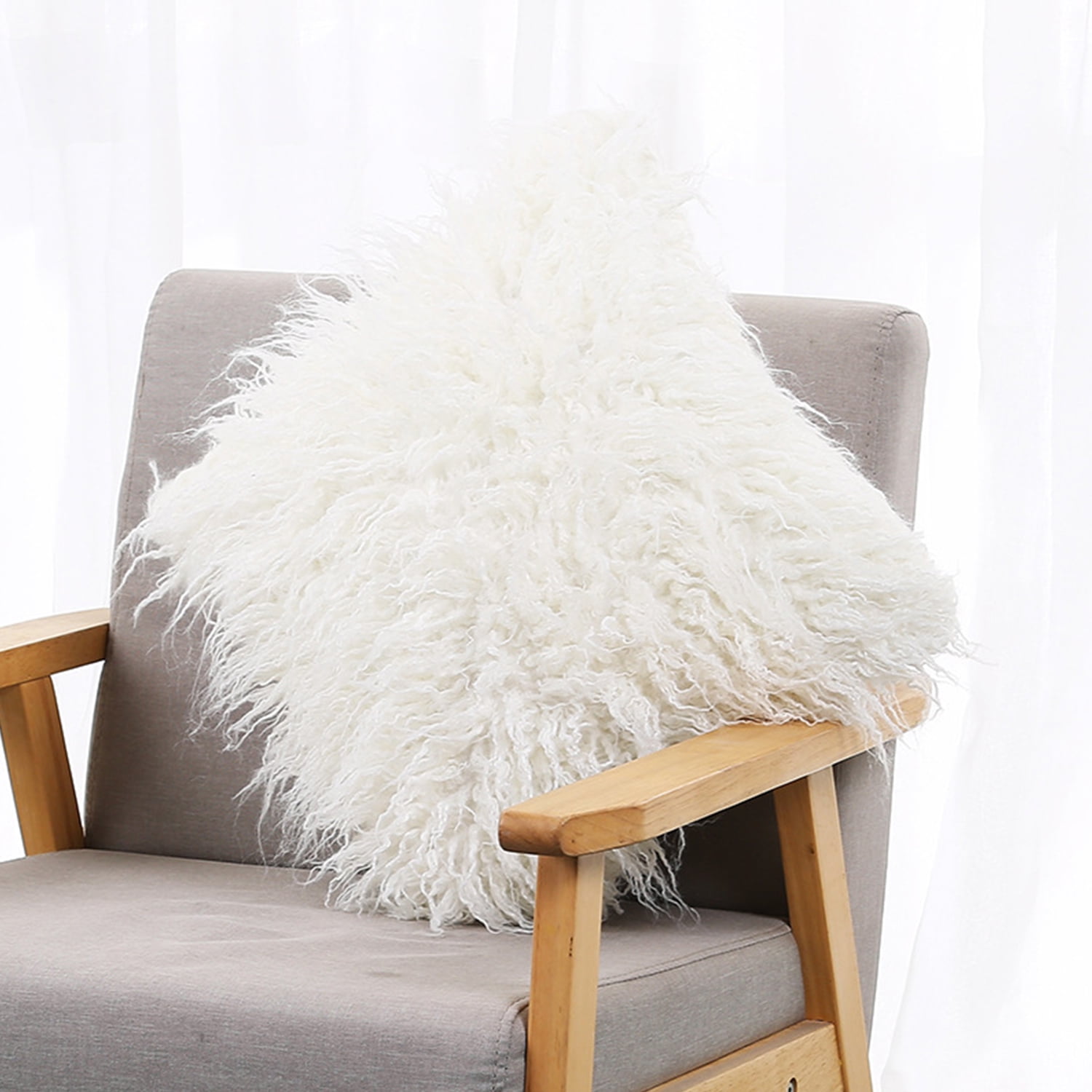 Faux Fur Pillow Case Soft Long Cushion Cover Fluffy Pillowcase With
