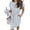 A-Lightgray, variant on UVN Summer Dresses for Women Striped T Shirt Dress Casual Midi Dress Short Sleeve Sundress with Pockets