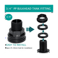 PVC Bulkhead Fitting Double Threaded Bulkhead Water Tank Connector