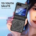 thumbnail image 7 of Allytechgroup Galaxy Z Flip5 Case, Hinge Protection Shockproof PC Back Cover Ani-Scratch Luxury Bumper Phone Case for Samsung Galaxy Z Flip 5, Black, 7 of 7
