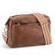 thumbnail image 1 of Bolso bandolera BOSTANTEN pequeño con triple cremallera para teléfono móvil, marrón, 1 of 7