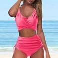 thumbnail image 1 of Augper Fashion Women's Sleeveless SolidBikini Set Swimsuit Push-Up Padded Swimwear Swimsuit Beachwear, 1 of 5