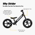 thumbnail image 4 of Bicicleta Balance Strider Sport negra para niños de 1 a 4 años con accesorios, 4 of 6