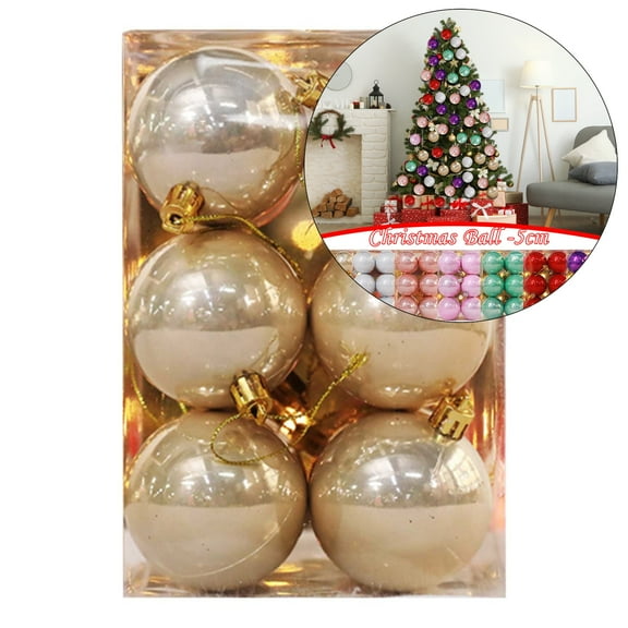 WNFJR Mini Christmas Balls Ornaments, Small Shatterproof Christmas Baubles for Xmas Christmas Tree, Hanging Ball for Holiday Wedding Party Christmas Decorations