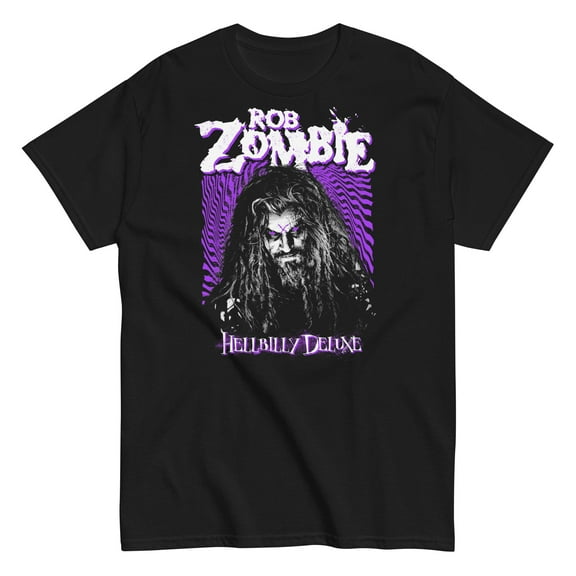 Rob Zombie - Hellbilly Purple Unisex T-Shirt - Black - Small