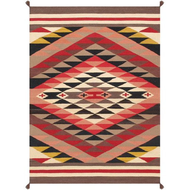 Pasargad Home PNT-182 5X7 5 ft. 2 in. x 7 ft. 1 in. Kilim Collection Hand-Woven Wool Area Rug
