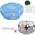 thumbnail image 2 of Parque infantil para jaula de animales pequeños, parque para mascotas con cubierta superior, antiescape, plegable, transpirable, transparente, valla de patio para perros, gatos, conejitos, cachorros,, 2 of 7