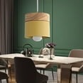 thumbnail image 3 of Lámpara colgante de techo Yuyangstore de Madera E27 Iluminación Moderna Amarillo, 3 of 7