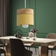 thumbnail image 3 of Lámpara colgante de luz, lámpara de araña con patrón simple, lámpara de isla LED E27, lámpara de hierro y madera Amarillo, 3 of 8