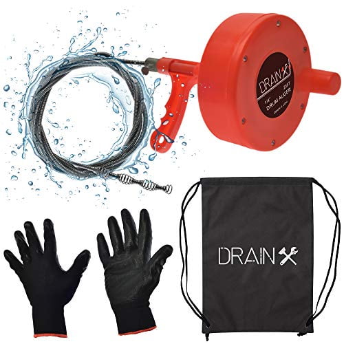 Details about   25 Ft Drain Snake Cleaner Extra Long Cable With Drill Attachment Clog Remover 