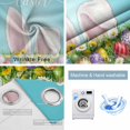 thumbnail image 2 of Easter Blackout Curtains for Bedroom, Bunny Colorful Eggs Spring Floral Botanical Thermal Insulated Kitchen Drapes with Grommets, Light Blocking Window Treatment, 2 Panels 52" x 63", 2 of 5