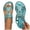 Light Blue, variant on Pandaie Flat Sandals with Rhinestones for Women Wide Width Non Slip on Walking Sandal Jeweled Bohemian Casual Summer Beach Shoes Dark Green Size 6.5