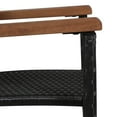thumbnail image 4 of vidaXL 5 Piece Outdoor Dining Set Poly Rattan and Acacia Wood Black, 4 of 5