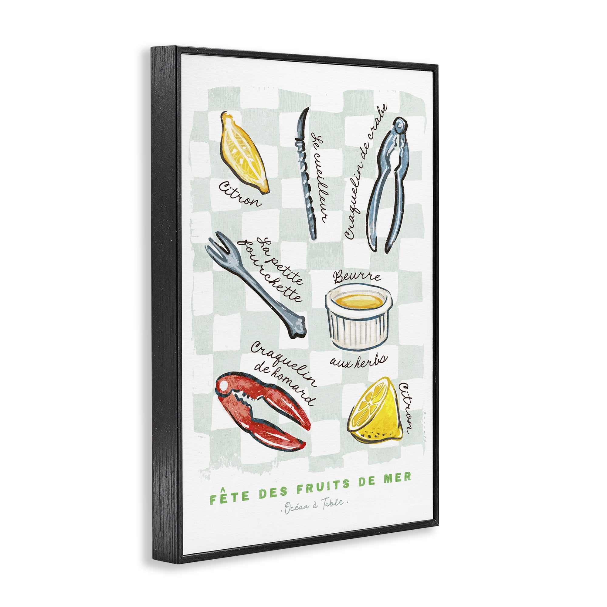 Stupell Industries Modern French Bistro Black Framed Giclee Art, design by Chad Barrett