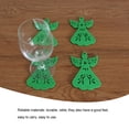 thumbnail image 4 of Toystoory Posavasos de Navidad de 4 piezas, portátil, lavable, de repuesto con temática de Navidad, para restaurante, cafetería, portavasos, Kits de decoración para fiestas Verde, 4 of 6