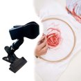thumbnail image 1 of 1 Pair Rotatable Embroidery Hoop Holder Nonslip Table Edge Household Table Edge Adjustable Clamp 360-degree Rotating Clip for Camera Tripod, 1 of 9