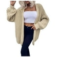 thumbnail image 2 of AOOCHASLIY 2023 Women Tops Women's Fashion Top Cardigan Outwear Coat Long Sleeve Coat, 2 of 5
