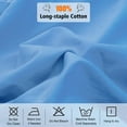 thumbnail image 5 of Lirex Full Fitted Sheet 100% Cotton Breathable Soft 300 Thread Count Sky Blue, 5 of 7