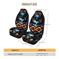 thumbnail image 2 of FOR U DESIGNS Skull Marigold Flower Pattern 2 Pcs Automotive Seat Cover Scratch-Resistant Auto Seat Protectors Lightweight Car Accessories Car Front Seats Fit for Sedan Truck SUV, 2 of 7