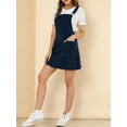 thumbnail image 5 of MODA NOVA Juniors Casual Adjustable Strap Above Knee Suspender Dress Blue XS, 5 of 6