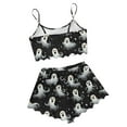 thumbnail image 3 of Hvot&aat Halloween Pajamas Sets for Women Pumpkin Ghost Print Camisole Tank Tops and Shorts Casual Holiday Funny Sleepwear, 3 of 4