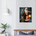 thumbnail image 3 of ONETECH Image of Santa Claus Poster Canvas Print Christmas Wall Art Wall Christmas Pictures Home Bedroom Living Room Wall Decoration, 3 of 4
