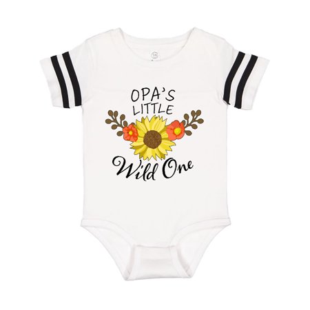 

Inktastic Opa s Little Wild One with Beautiful Sunflower Gift Baby Boy or Baby Girl Bodysuit