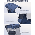 thumbnail image 5 of VicTsing Oversized Camping Chair with Retractable Canopy Shade,Outdoor Chair with Canopy,Portable FoldingChair with Sun Canopy for Lawn/Tailgates/Sports /Beach-Support 400 lbs, 5 of 6
