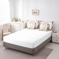 thumbnail image 4 of YST Pink Floral Rabbit Comforter Set King 7 Piece Colorful Butterfly Flower Bed in a Bag Rustic Home Decor,Tree Branch Green Leaf Bedding Set with 2 Sheets,2 Pillowcases,2 Throw Pillow Covers, 4 of 5