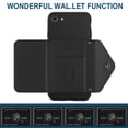 thumbnail image 4 of TECH CIRCLE Wallet Case For iPhone 7 8 /iPhone SE with Card Holder,Flip Premium PU Leather Magnetic Clasp Kickstand Heavy Duty Protective Cover with Wrist Strap for Apple iPhone 7 8 SE 2022 4.7",Black, 4 of 7