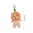 thumbnail image 2 of Teddy Bear Pumpkin Keychain Fluffy Pendant Doll Charm Holiday Gift Birthday Souvenir(Pink), 2 of 5