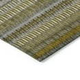 thumbnail image 4 of 8' X 10' Coffee And Taupe Striped Washable Indoor Outdoor Area Rug, 4 of 5