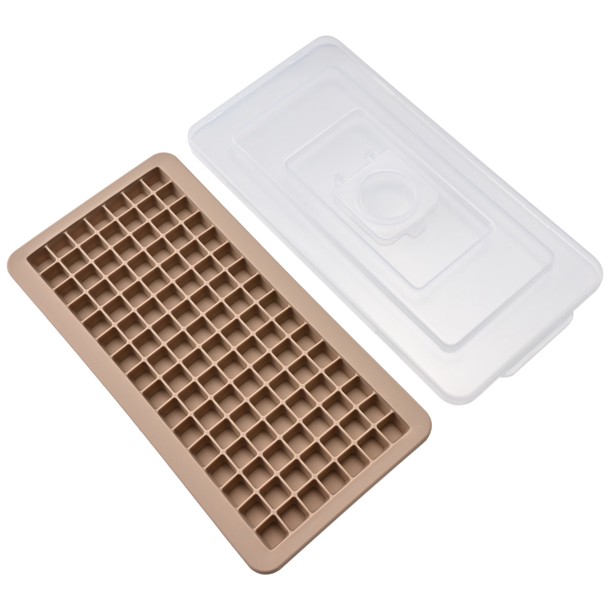 Cook with Color Reinforce Silicone Crushed Ice Mold, Flexible Nonstick Freezer Tray, Tan